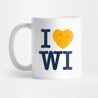 I Love Wisconsin - Milwaukee Blue Mug